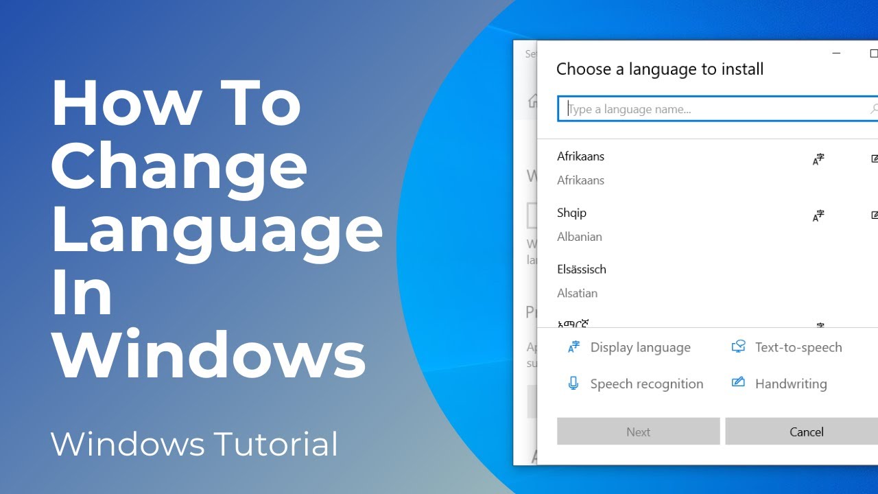 How to Change System Language in Windows 10